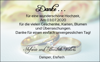 Hochzeitsanzeige von Hendrik Vollers von NWZ
