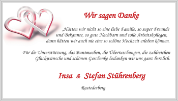 Hochzeitsanzeige von Insa Stührenberg von NWZ