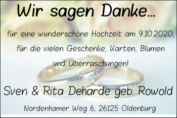 Hochzeitsanzeige von Rita Wagner von NWZ