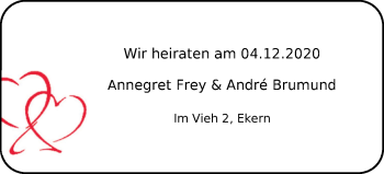 Hochzeitsanzeige von Annegret Frey von NWZ