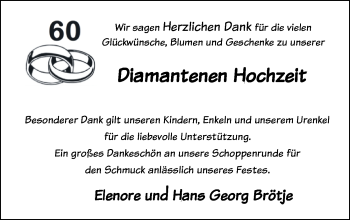 Hochzeitsanzeige von Elenore Brötje von NWZ