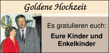 Hochzeitsanzeige von Goldene  von NWZ