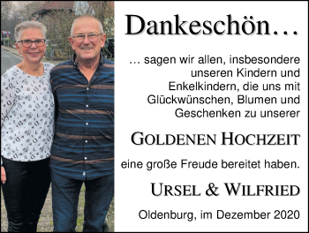 Hochzeitsanzeige von Ursel Hesse von NWZ