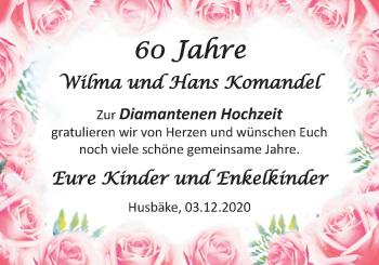 Hochzeitsanzeige von Wolma Komandel von NWZ