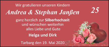 Hochzeitsanzeige von Andrea Janßen von NWZ