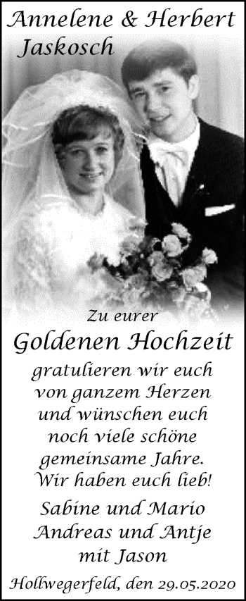 Hochzeitsanzeige von Annelene  Jaskosch von NWZ