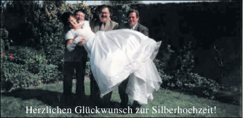 Hochzeitsanzeige von Glückwunsch zur Silberhochzeit von NWZ