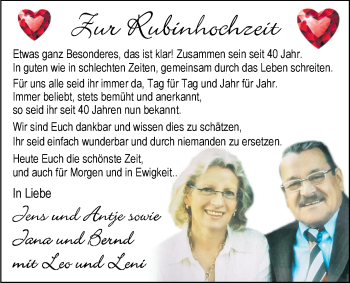Hochzeitsanzeige von Ramona Visser von NWZ