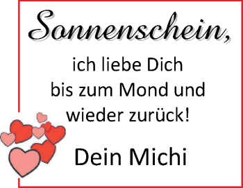 Hochzeitsanzeige von Sonnenschein  von NWZ
