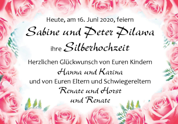 Hochzeitsanzeige von Sabine Pilawa von NWZ
