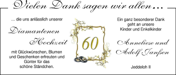 Hochzeitsanzeige von Anneliese Janßen von NWZ