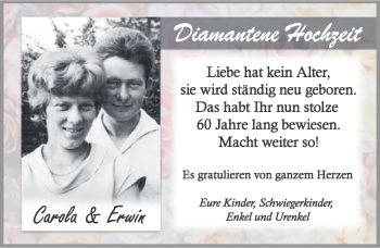 Hochzeitsanzeige von Carola Willms von NWZ