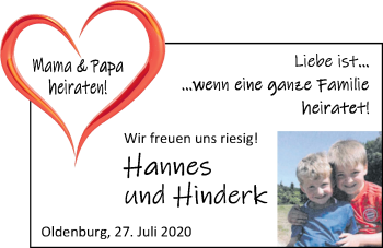 Hochzeitsanzeige von Julia Büßel von NWZ