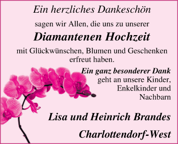 Hochzeitsanzeige von Lisa Brandes von NWZ