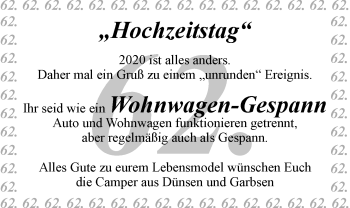 Hochzeitsanzeige von Wohnwagen  von NWZ