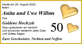 Hochzeitsanzeige von Anita Willms von NWZ