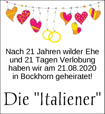 Hochzeitsanzeige von Heike Klockgether von NWZ