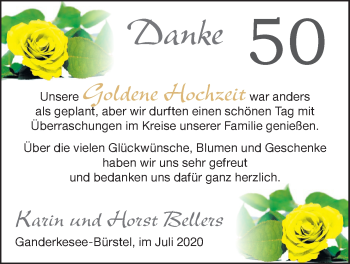 Hochzeitsanzeige von Karin Bellers von NWZ