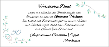 Hochzeitsanzeige von Angelika Tiegges von NWZ
