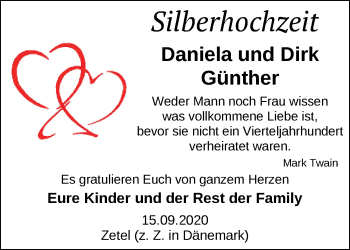 Hochzeitsanzeige von Danila Günther von NWZ