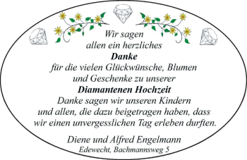 Hochzeitsanzeige von Diene Engelmann von NWZ