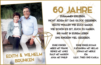 Hochzeitsanzeige von Edith Brunken von NWZ
