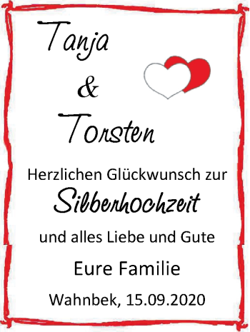 Hochzeitsanzeige von Tanja  von NWZ