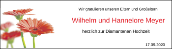 Hochzeitsanzeige von Wilhelm Meyer von NWZ