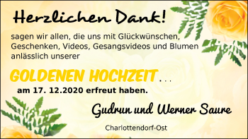 Hochzeitsanzeige von Gudrun Saure von NWZ