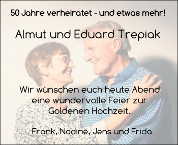 Hochzeitsanzeige von Almut Trepiak von NWZ