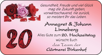 Hochzeitsanzeige von Annegret Linneberg von EZ
