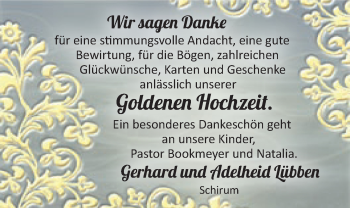 Hochzeitsanzeige von Gerhard Lübben von EZ