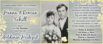 Hochzeitsanzeige von Hanna Schill von EZ