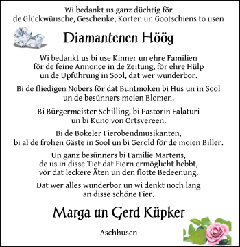 Hochzeitsanzeige von Marga Küpker von NWZ