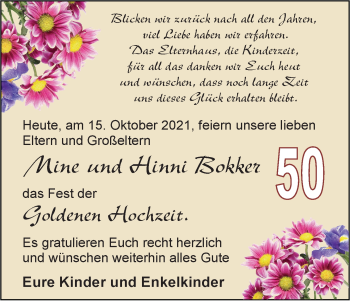 Hochzeitsanzeige von Mine Bokker von EZ