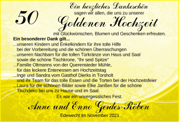 Hochzeitsanzeige von Anne Gerdes-Röben von NWZ