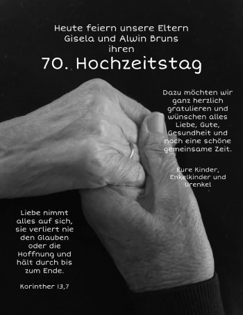Hochzeitsanzeige von Gisela Bruns von NWZ