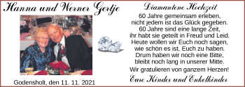 Hochzeitsanzeige von Hanna Gertje von NWZ