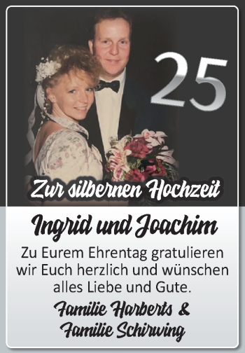 Hochzeitsanzeige von Ingrid  von EZ