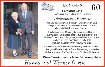Hochzeitsanzeige von Hanna Gertje von NWZ