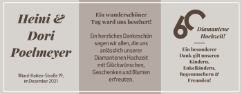 Hochzeitsanzeige von Heini Poelmeyer von EZ