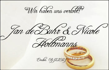 Hochzeitsanzeige von Jan de Buhr von EZ