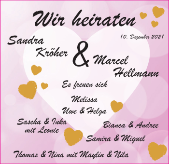 Hochzeitsanzeige von Sandra Kröher von EZ