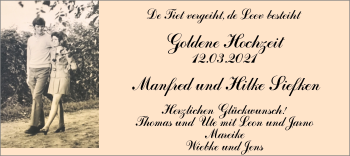 Hochzeitsanzeige von Hilke Siefken von NWZ