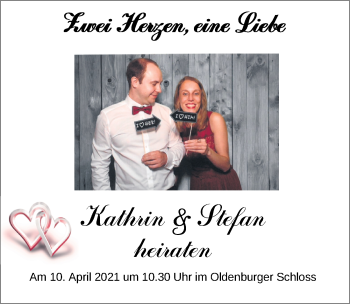 Hochzeitsanzeige von Kathrin Schukowski von NWZ
