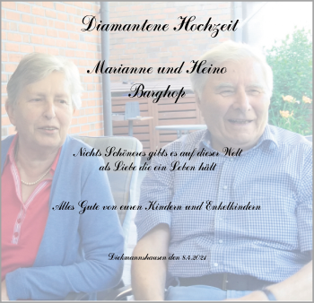 Hochzeitsanzeige von Marianne Barghop von NWZ