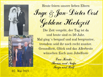 Hochzeitsanzeige von Inge Oost von NWZ