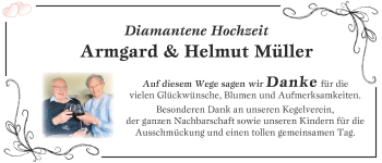 Hochzeitsanzeige von Armgard Müller von NWZ