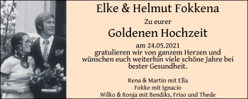 Hochzeitsanzeige von Elke Fokkena von NWZ