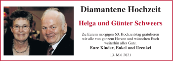 Hochzeitsanzeige von Helga Schweers von NWZ